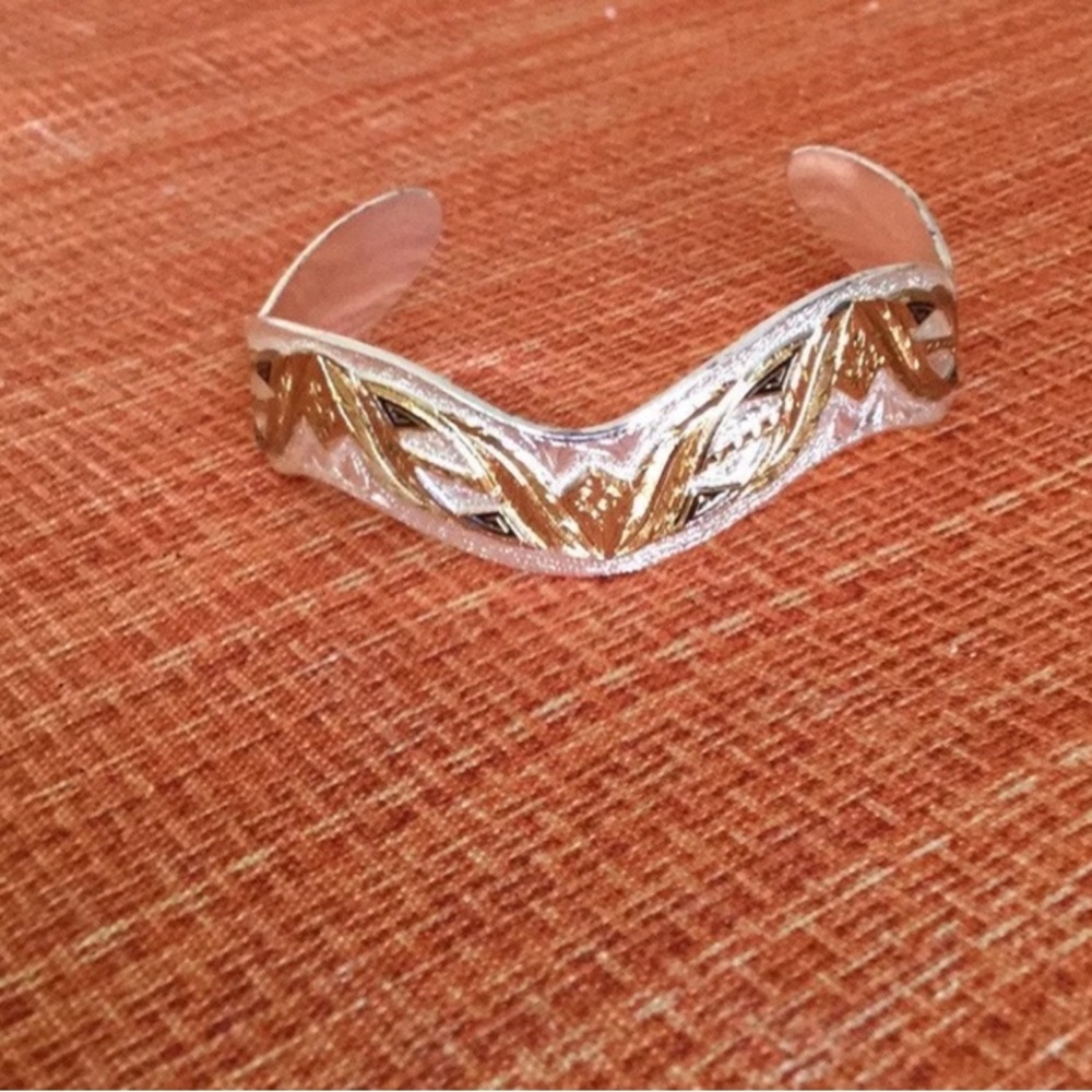 Montana Silversmiths Gold and Silver Intricate Cuff Bracelet